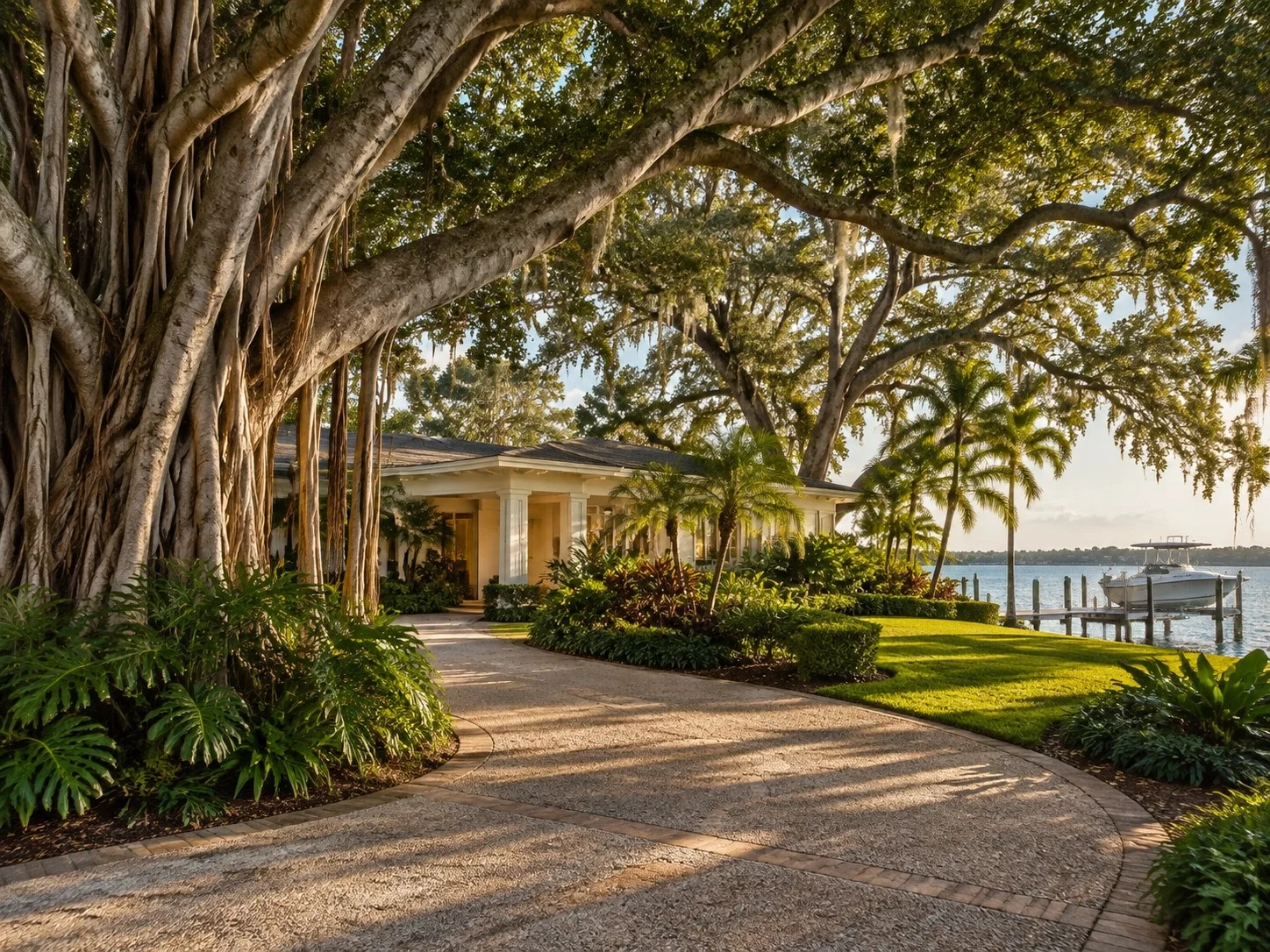 Luxury waterfront estates in Harbor Acres, Sarasota
