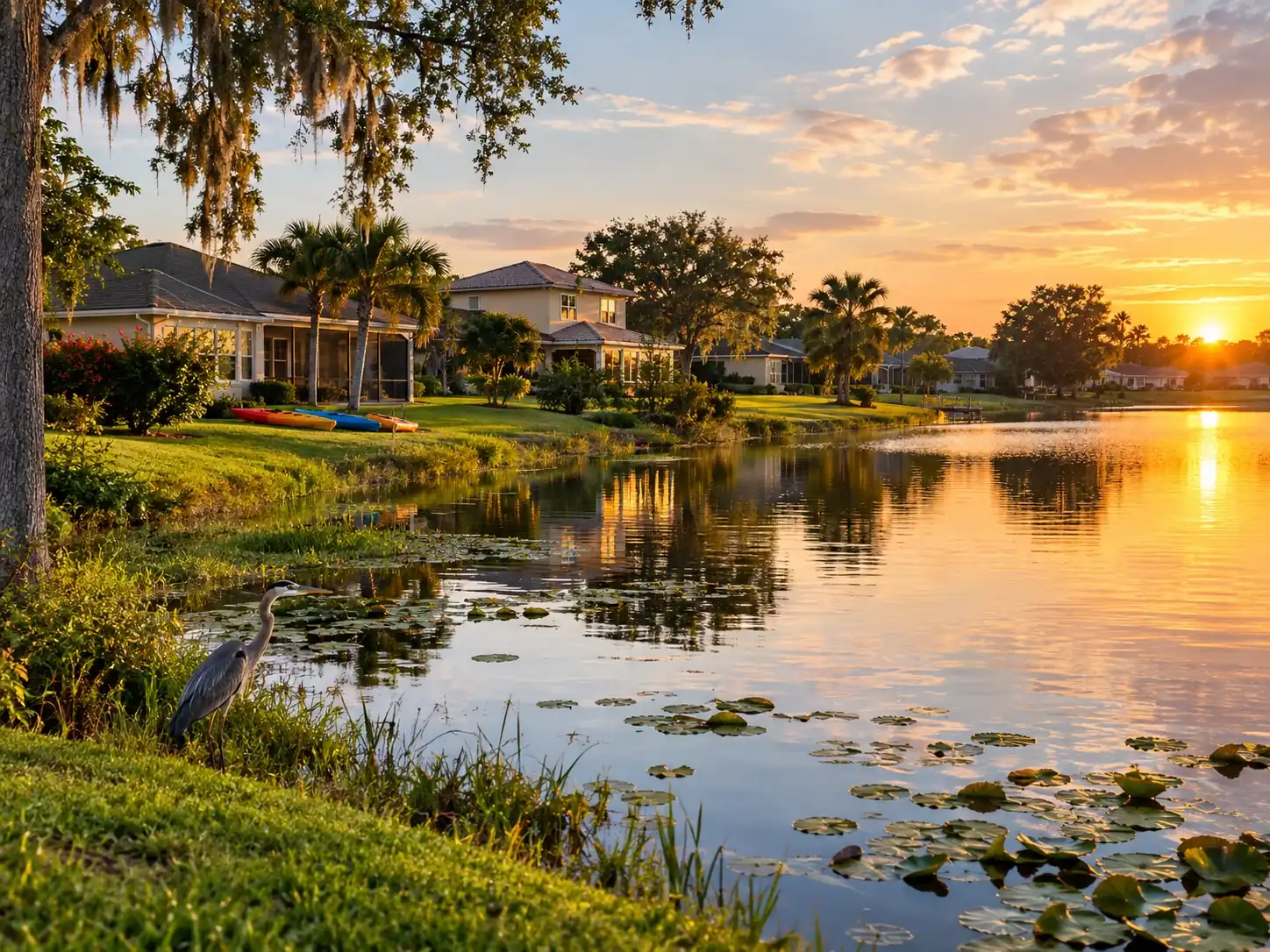 Lakeside homes in the Lake Sarasota community